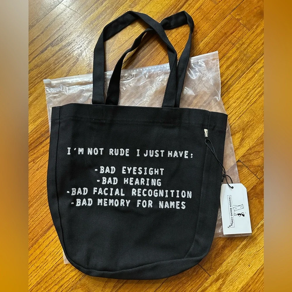 FASHION BRAND COMPANY • I’m Not Rude small black tote - Picture 2 of 3